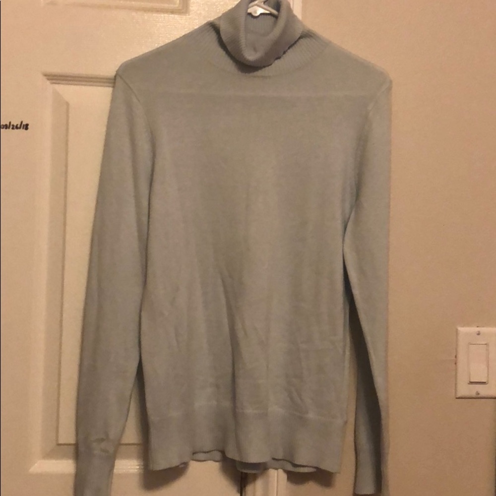 Light Blue Turtleneck Top